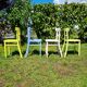 Série de 4 chaises Baumann en bois pastel