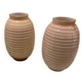Lot de 2 vases roses