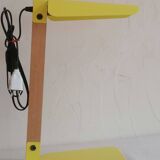 Modernist lamp in wood and metal