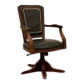 Large classic English green Chesterfield office chair