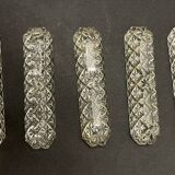 5 porte-couteaux en cristal taillé