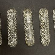 5 porte-couteaux en cristal taillé
