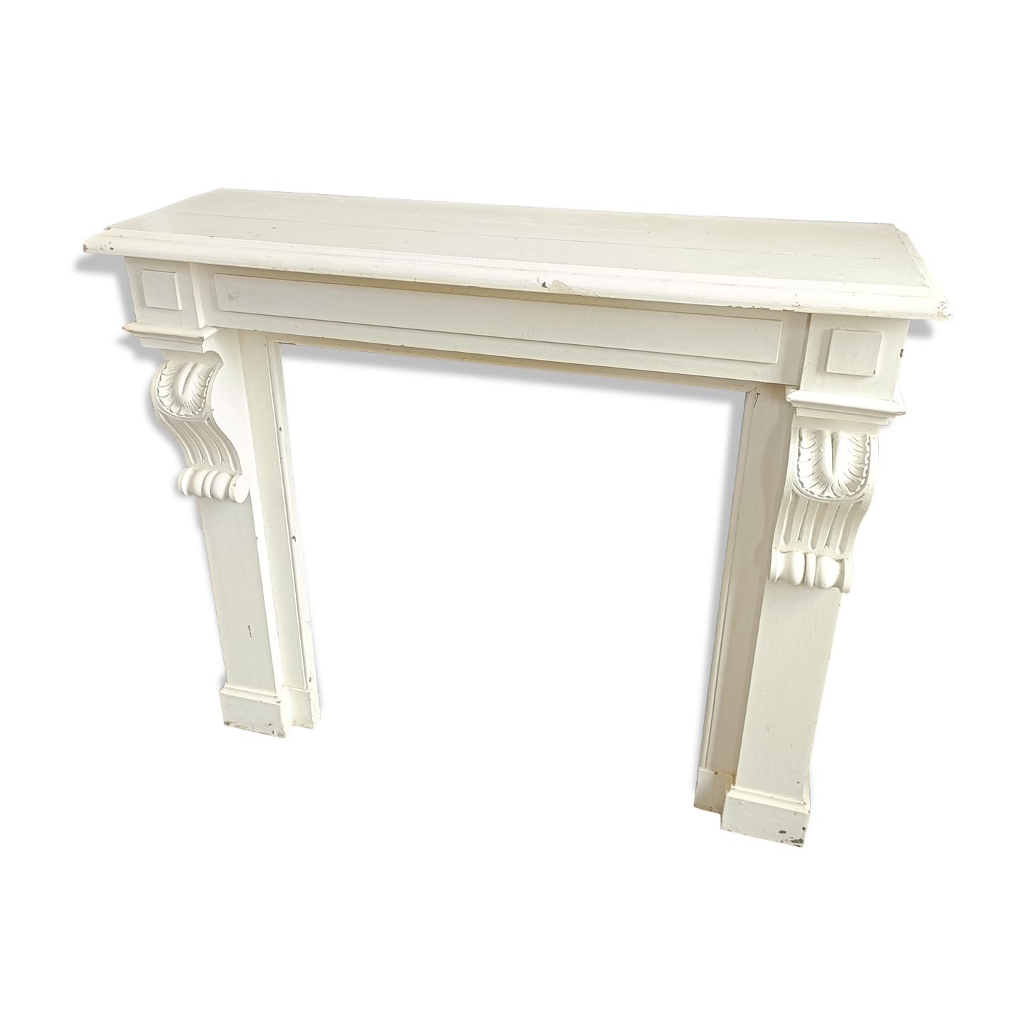 Dressing fireplace white wood