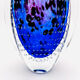 Murano Vase Sommerso Bullicante Cobalt Blue 1960s