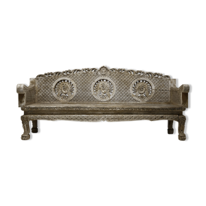banc art nouveau en bois