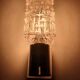 Four vintage chrome wall lights with square globes, Italian Targetti, 1970s