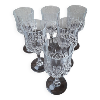 6 Lonchamp stemmed glasses