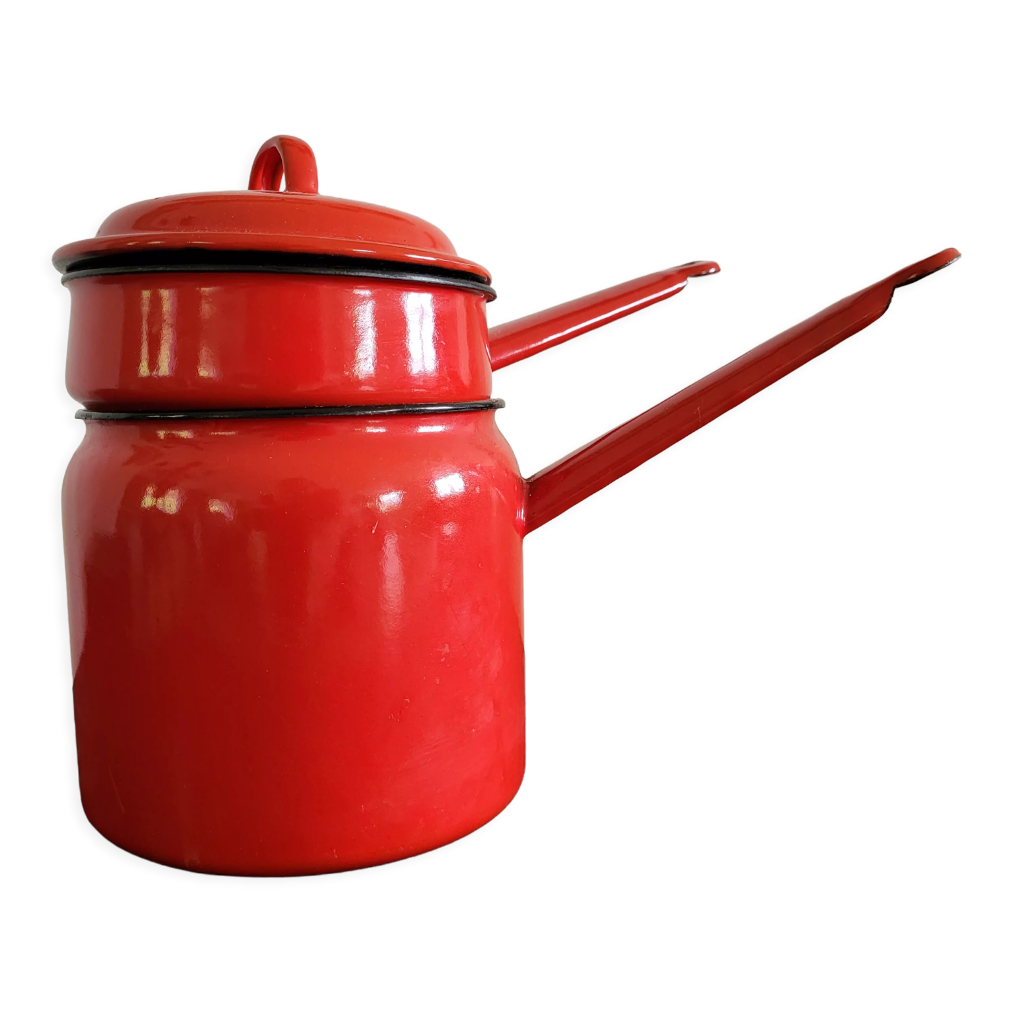 Red kettle in vintage email