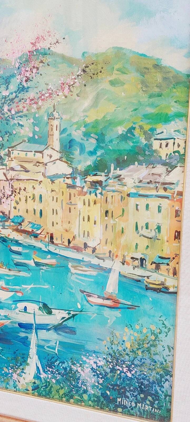 PORTOFINO TABLEAU HUILE SUR TOILE MIRCO MARTINI 70×50