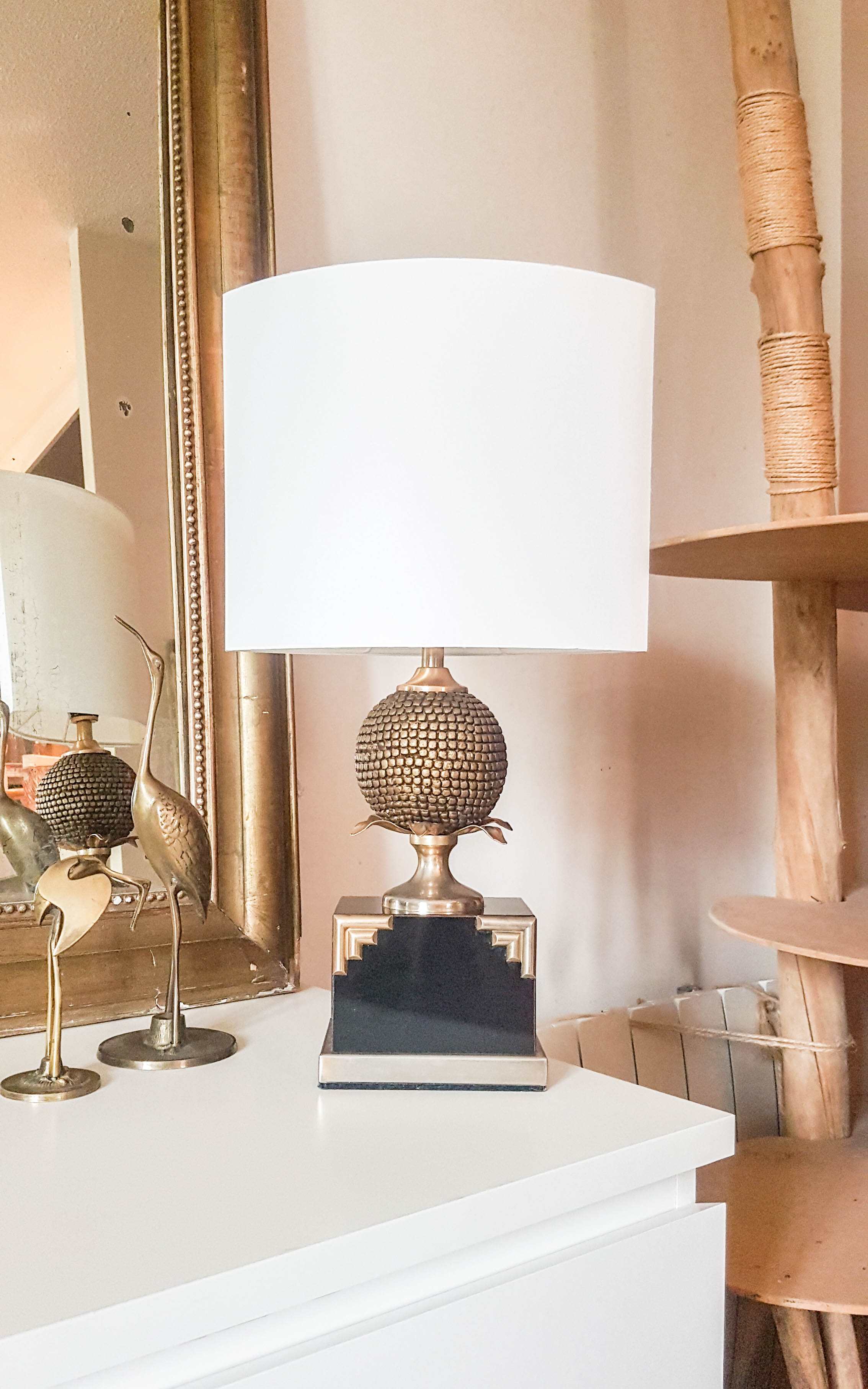 Lampe de bureau "pieds ananas" 1960