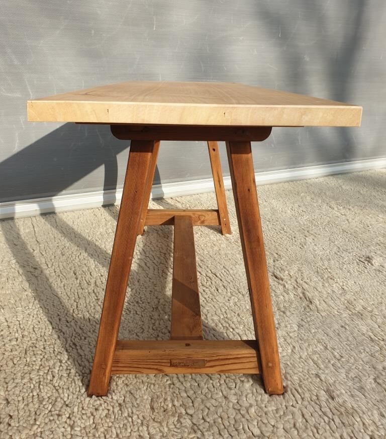 Workshop trestle coffee table