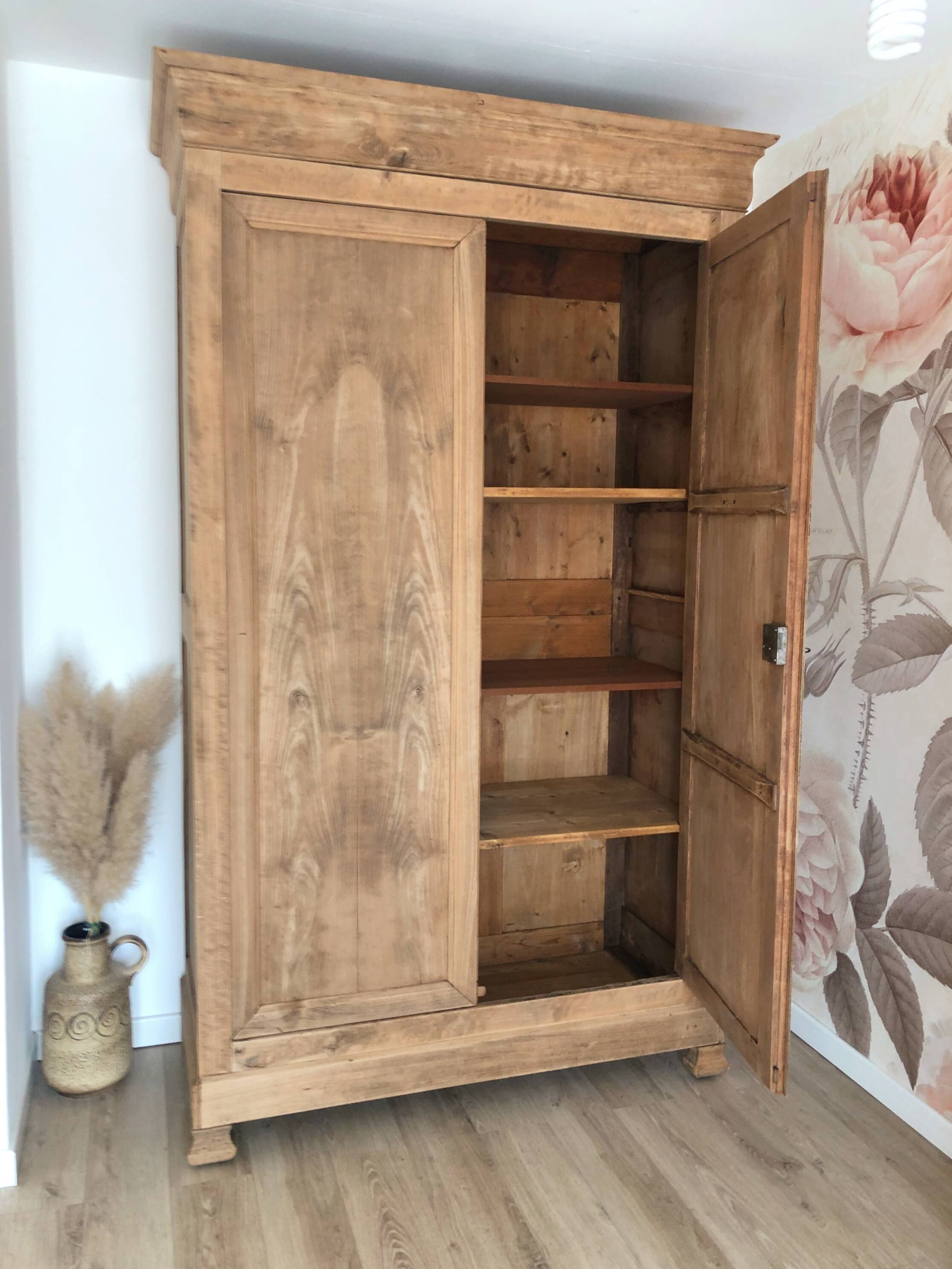 Large walnut wardrobe