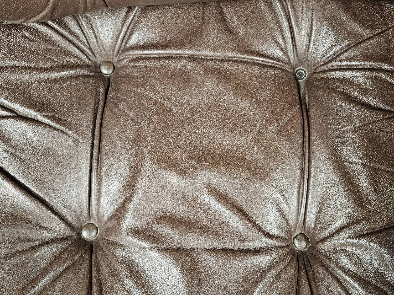 Canapé 2 places vintage cuir Coja Suède 1960