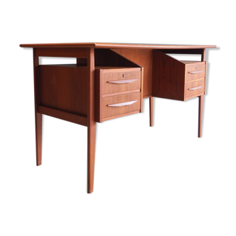 Danish writing desk with drawers and a compartment, 1960