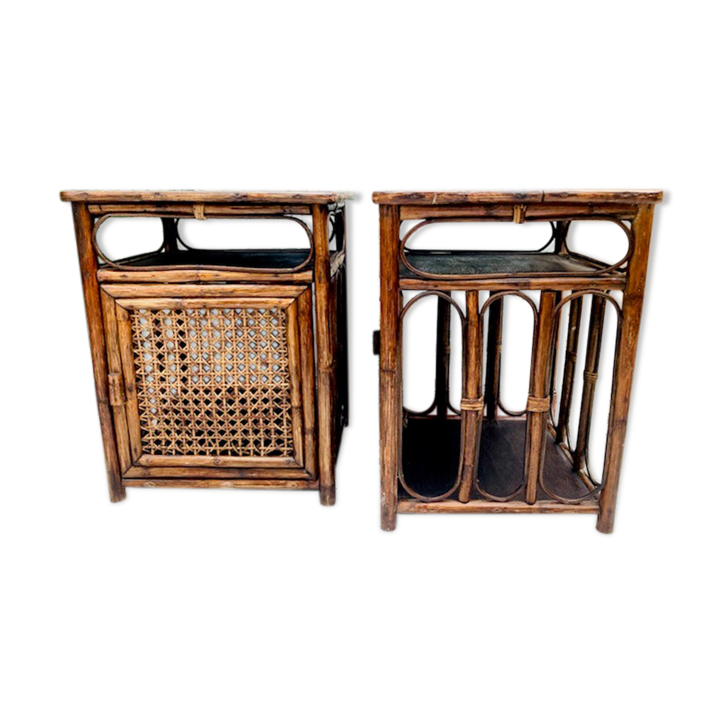 Vintage side table pair