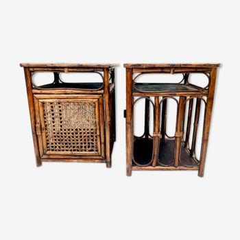 Vintage side table pair