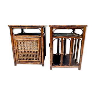 Vintage side table pair