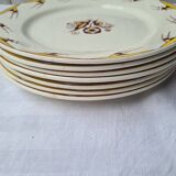 Boch La Louvière 7 assiettes plates
