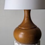 Solid elm lamp - 1970s
