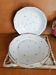 3 round dishes in floral and gold porcelain