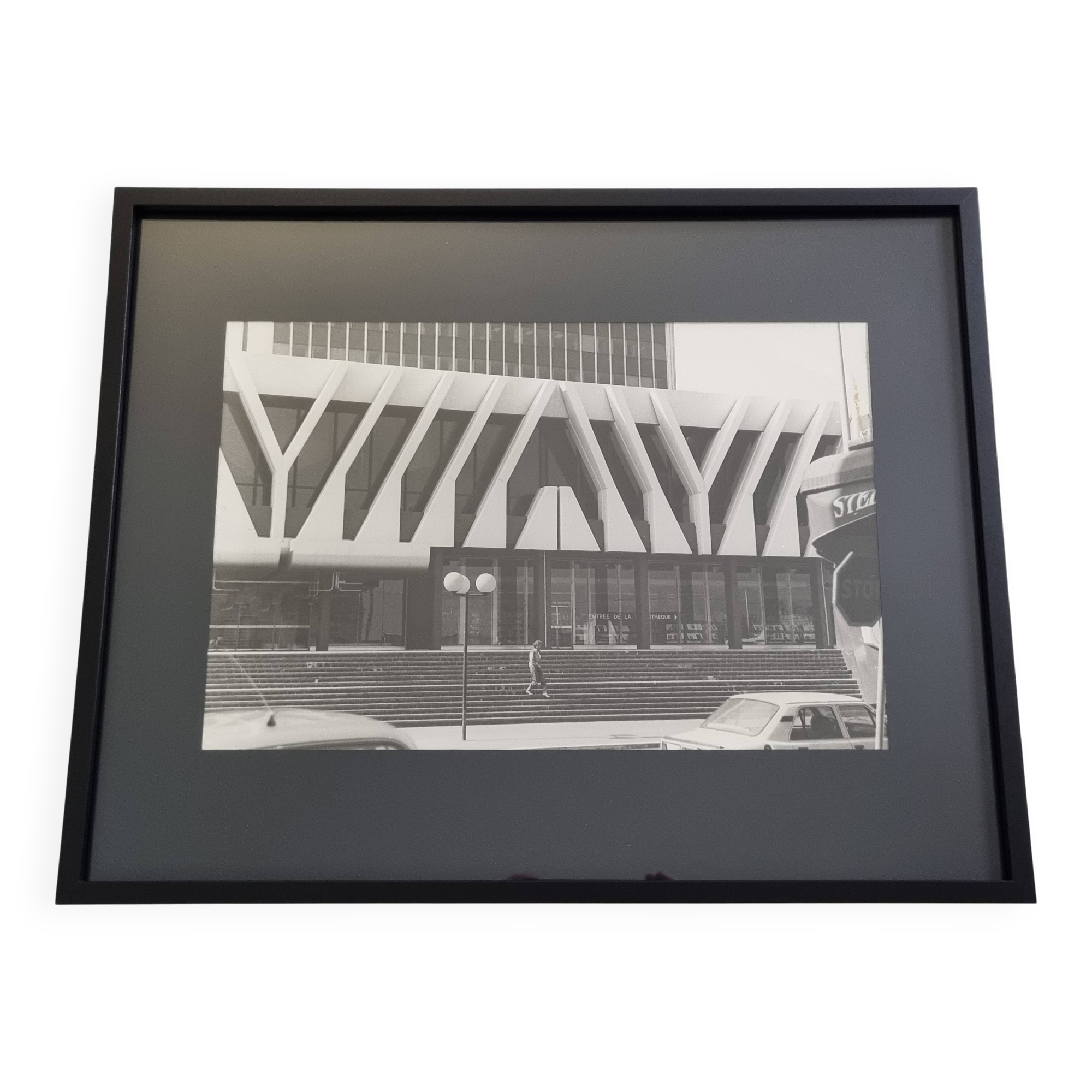 Vintage silver gelatin print, Brutalist architecture, 1970s, 52 x 42 cm