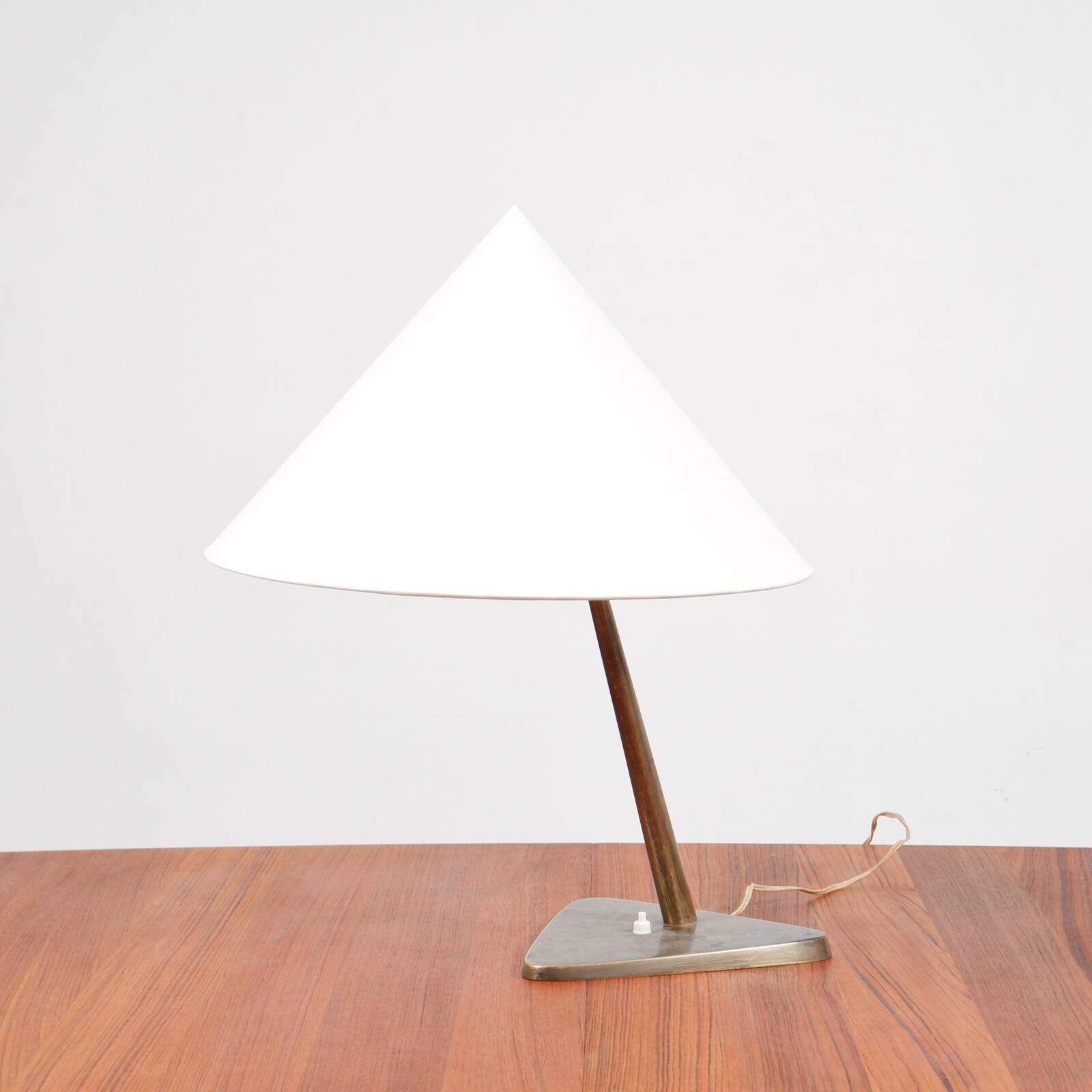 Brass table lamp with in the style of Rupert Nikoll