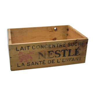 Nestlé wood crate, condensed milk