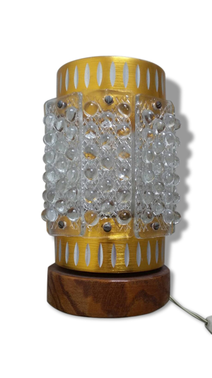 Lampe en laiton et teck