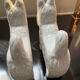 Pair of Scottish vintage bookends in glazed ceramic