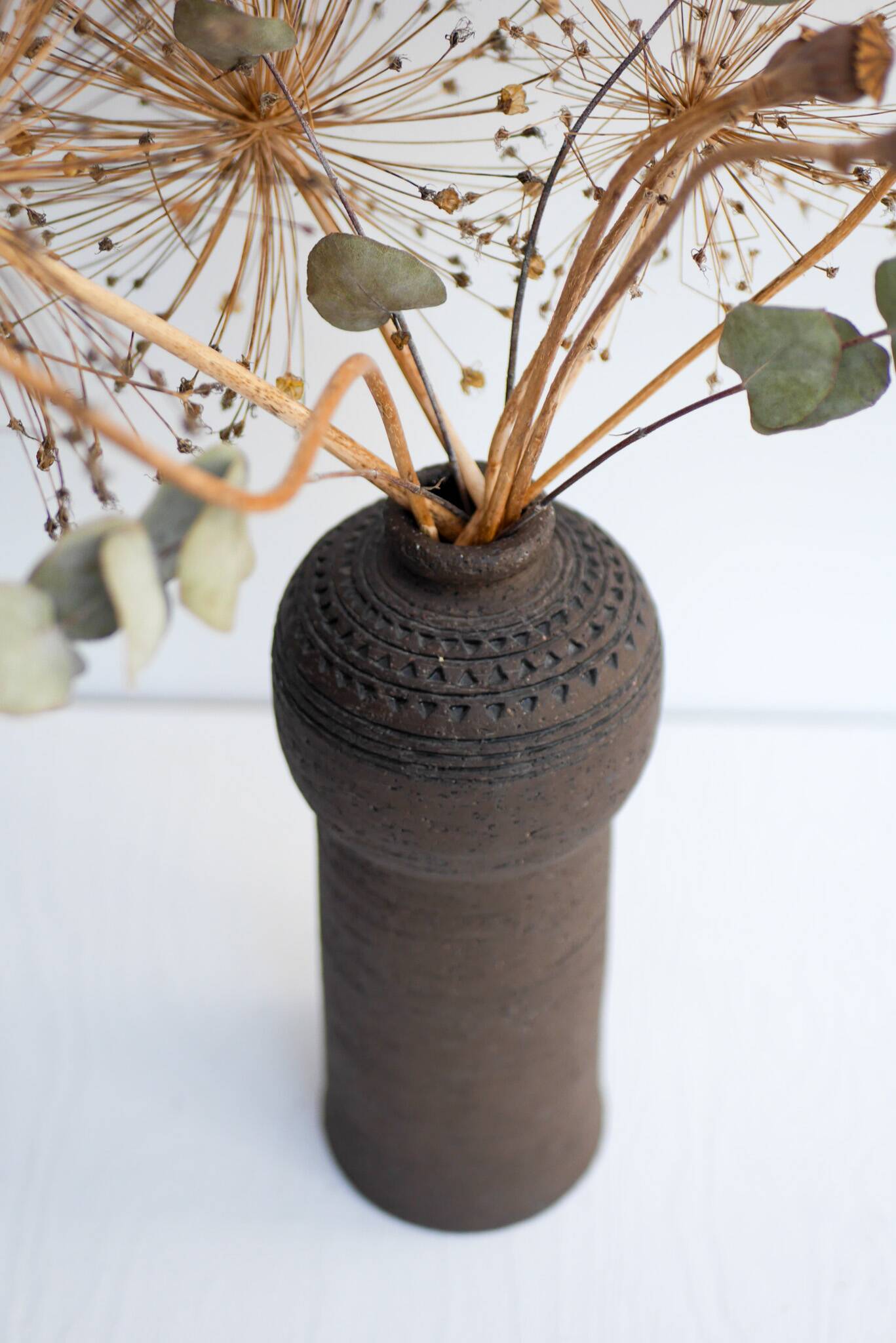 Modernist, earthenware ceramic vase by Inger Persson for Rörstrand, Sweden