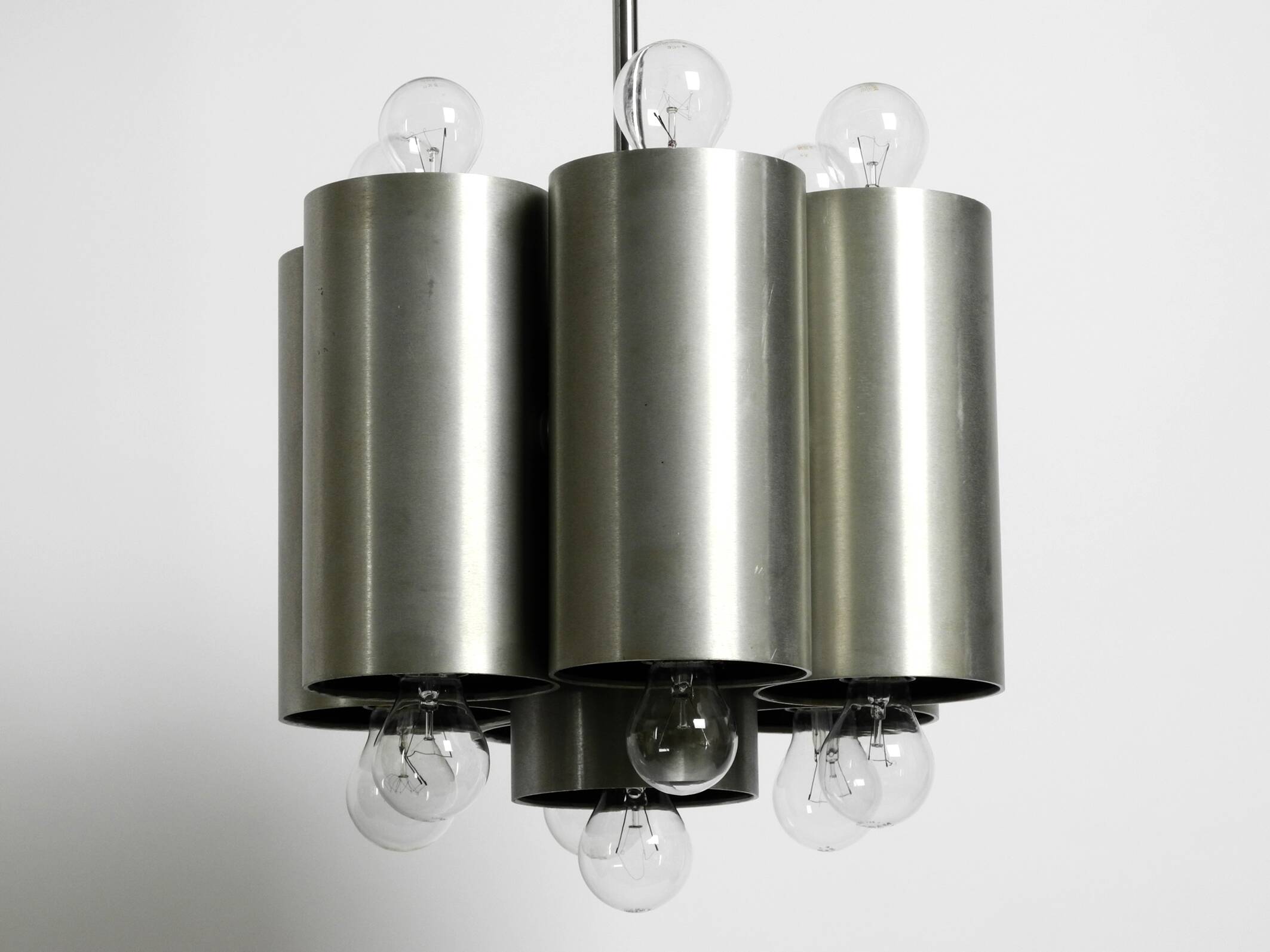 Italian 1960s Space Age ceiling lamp with 13 glasses by Goffredo Reggiani