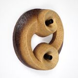 Brutalist ceramic wall lamp, 1960s