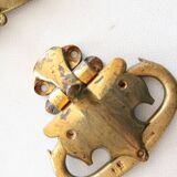 Large antique piano handles, old bronze, hardware.