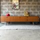 Scandinavian low sideboard in teak, 1970.