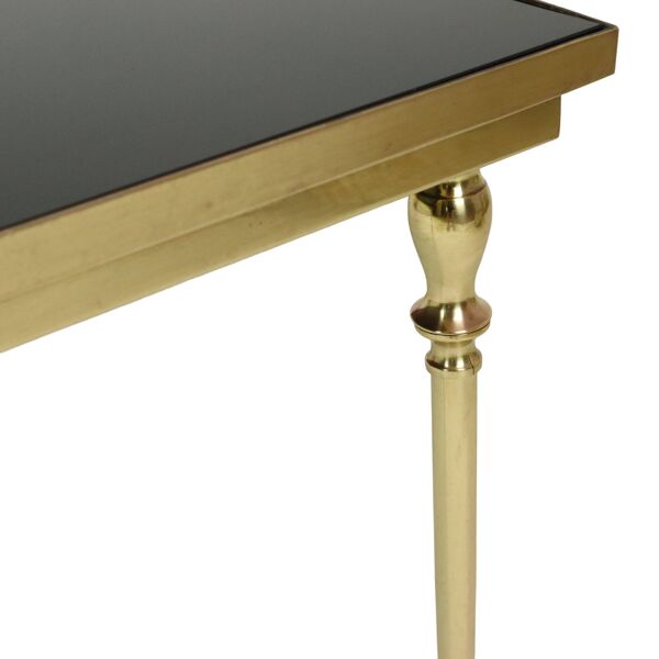 Table basse vintage en laiton et cuivre