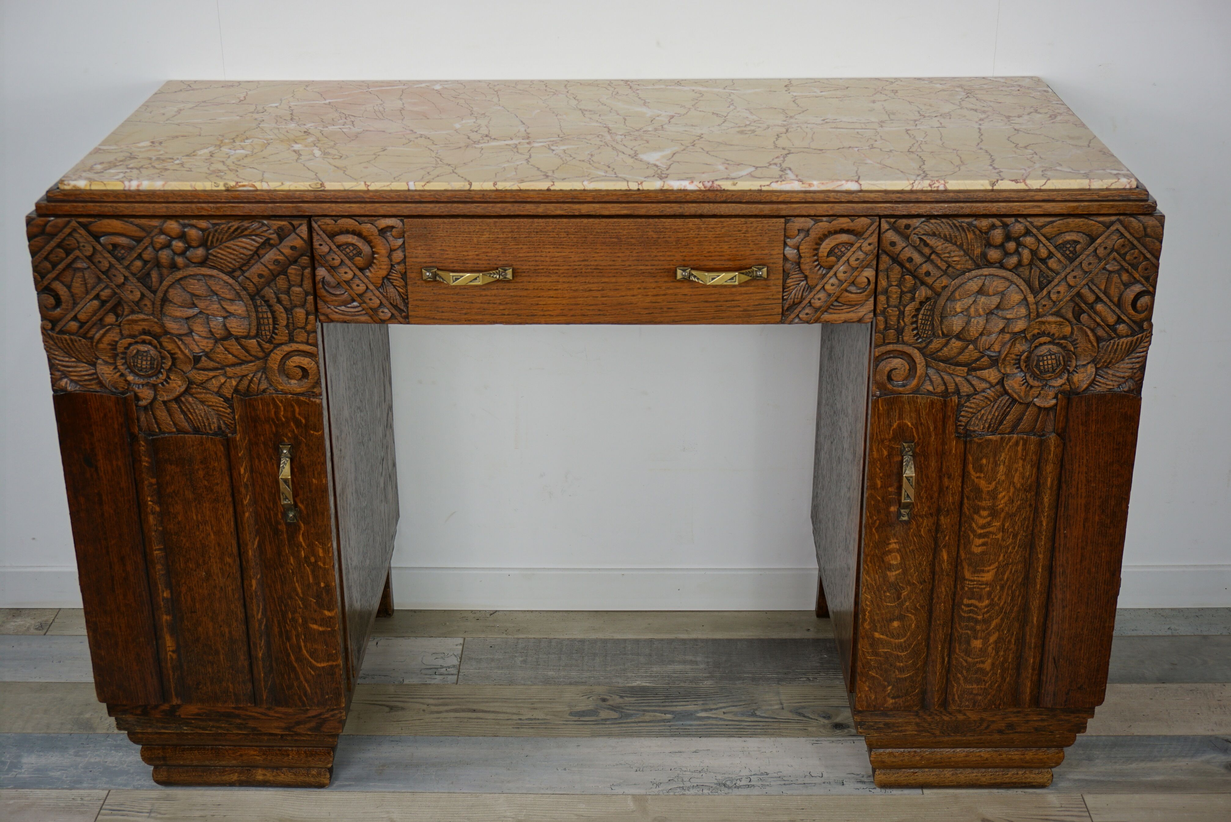 Desk Art Deco shelf marble