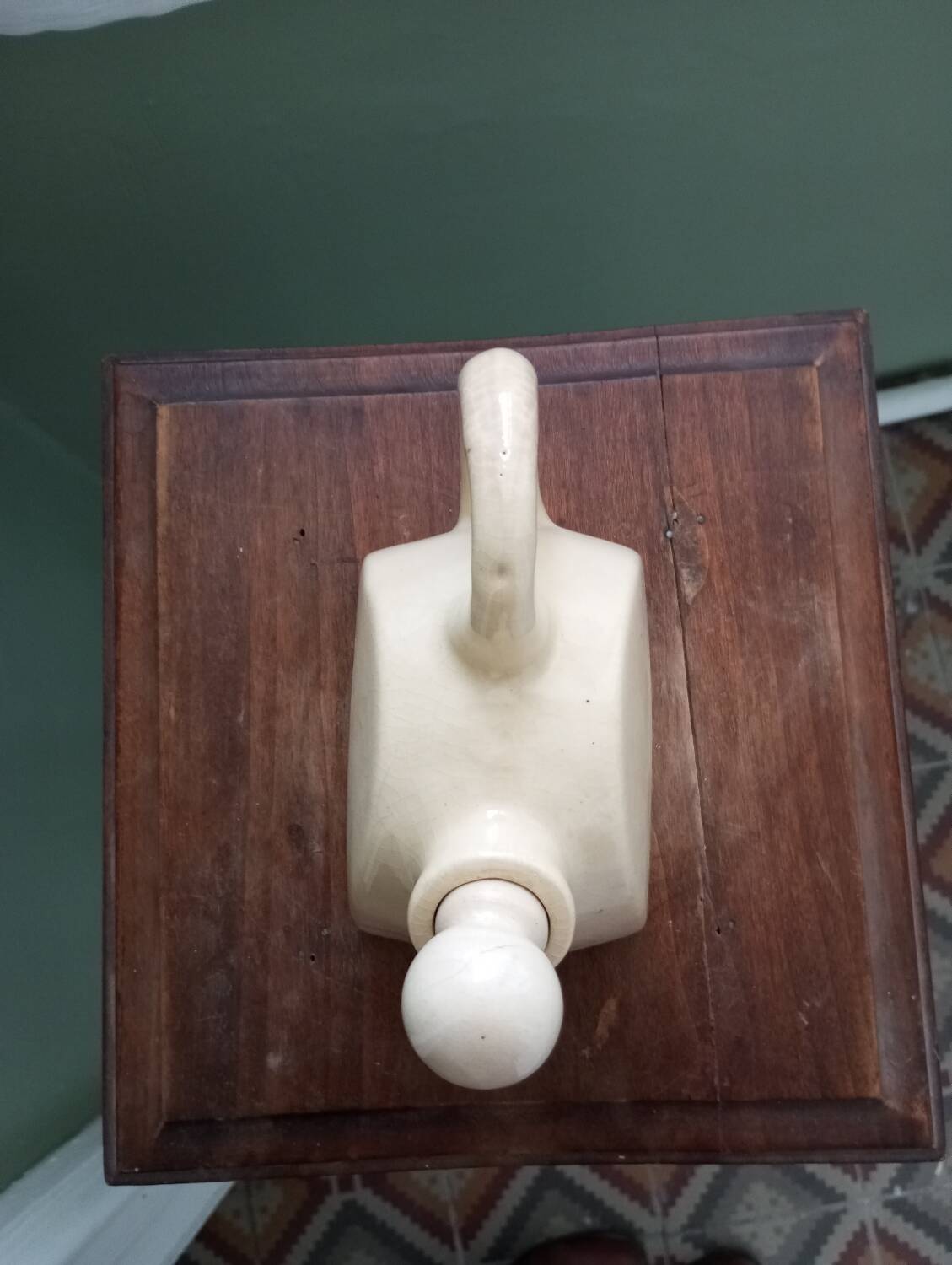 Cracked ceramic teapot