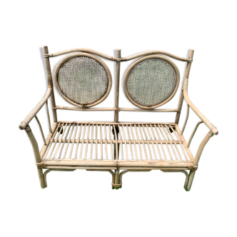 Old rattan sofa