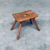 Folk Art Handmade Milk Stool, Late 1800s