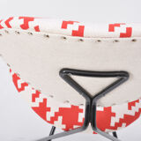 Paire de chaises F & T modernes hollandaises retapissées du milieu du siècle par Rob Parry