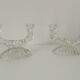 Pair of vintage chandeliers in chiseled glass 60s/70s