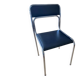 Chaise style Bauhaus chrome similicuir 1980