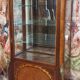 Louis XV style display cabinet in noble wood marquetry