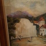 Oil painting on canvas Basque Country.