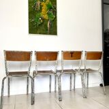 Set of 4 vintage school chairs