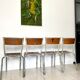 Set of 4 vintage school chairs