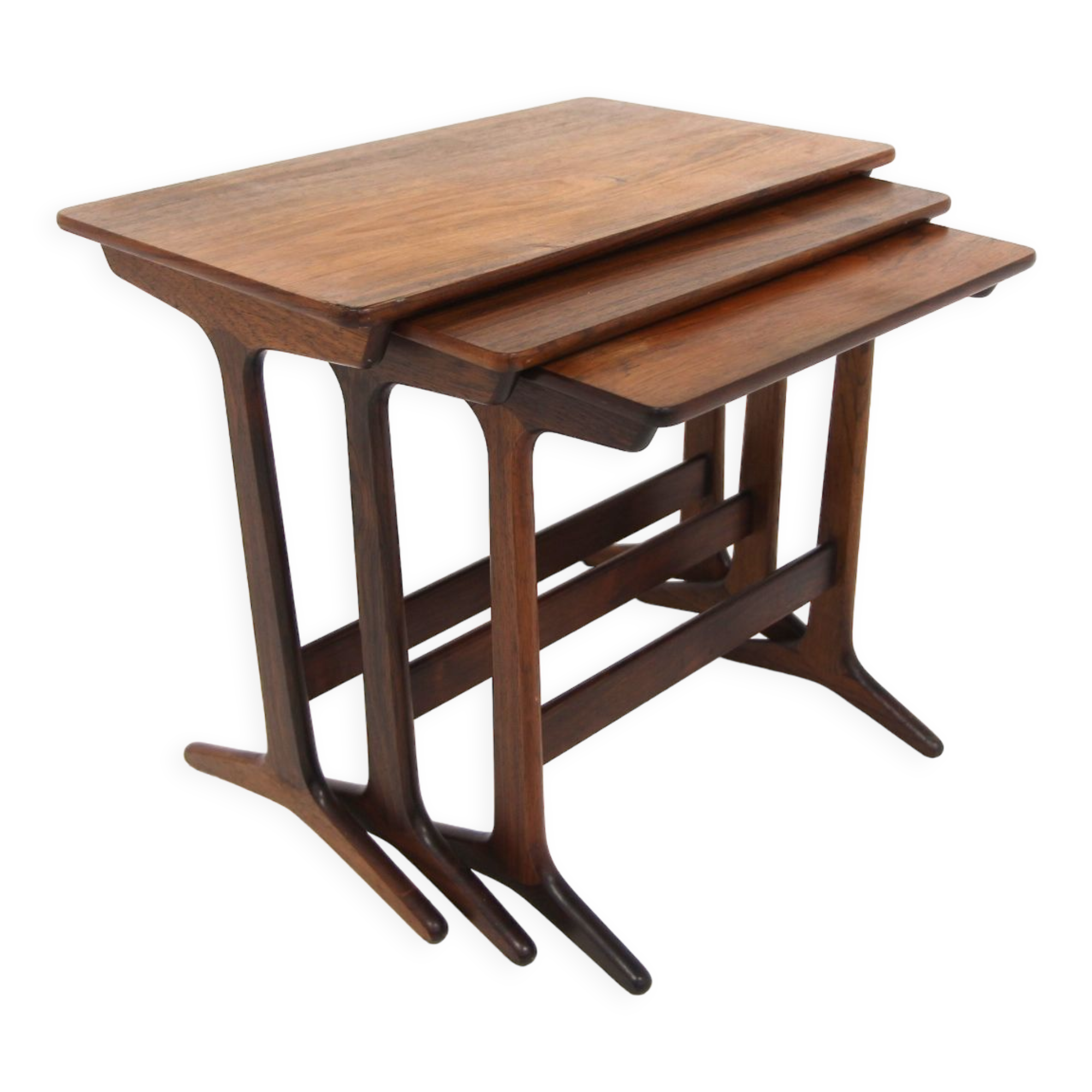Rosewood nesting table, Erling Torvits, Heltborg Møbler Domus Danica, Denmark, 1960