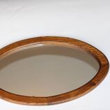 Danish oval teak mirror