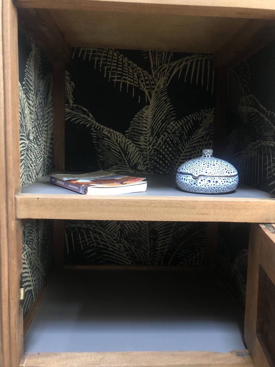 Adorable wooden bedside table