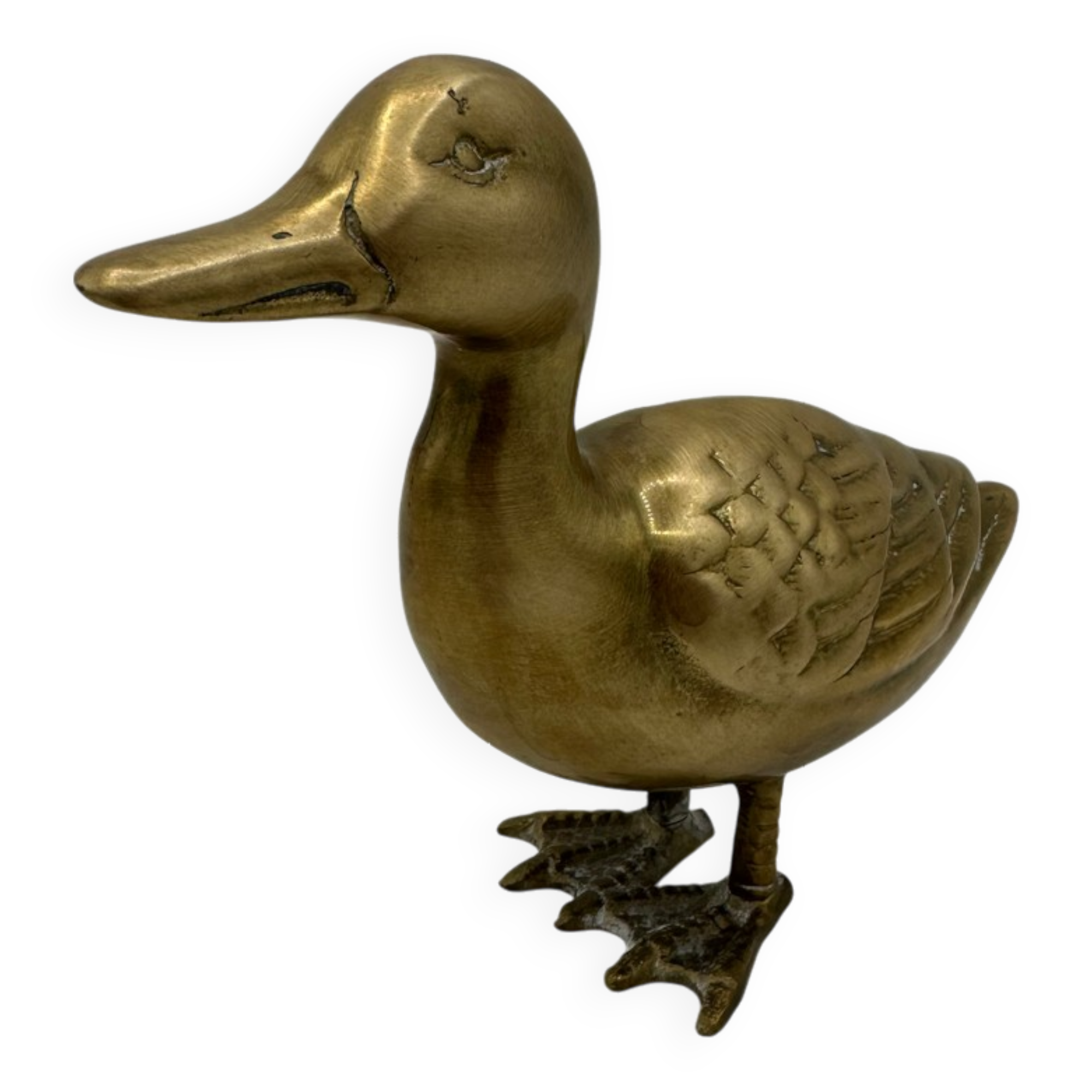 Vintage brass duck